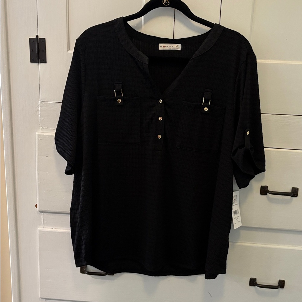 Black Button-Up Blouse